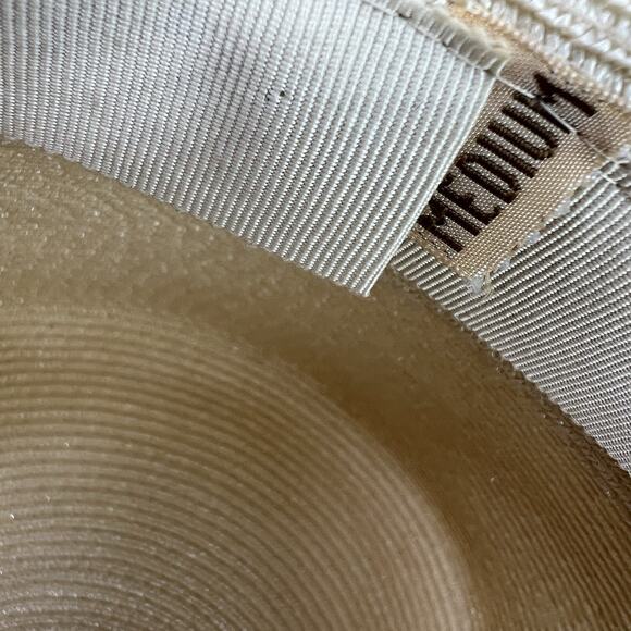 Vintage 1960s Jackie Kennedy Ivory Straw Dress Hat Camelot Era main image 9